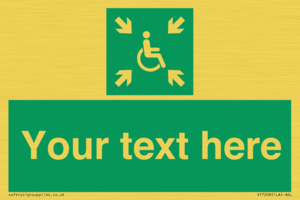 SY7208: Custom sign safe condition evacuation temporary refuge