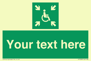 SY7208: Custom sign safe condition evacuation temporary refuge