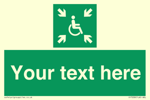 SY7208: Custom sign safe condition evacuation temporary refuge