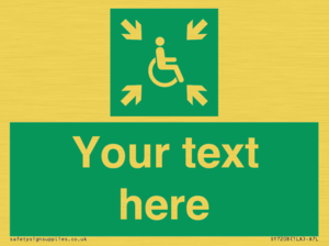 SY7208: Custom sign safe condition evacuation temporary refuge