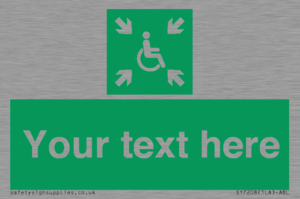 SY7208: Custom sign safe condition evacuation temporary refuge