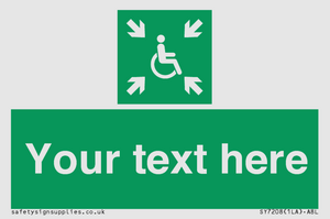 SY7208: Custom sign safe condition evacuation temporary refuge