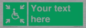 SY7208: Custom sign safe condition evacuation temporary refuge