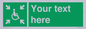 SY7208: Custom sign safe condition evacuation temporary refuge