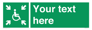 SY7208: Custom sign safe condition evacuation temporary refuge