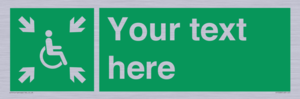 SY7208: Custom sign safe condition evacuation temporary refuge