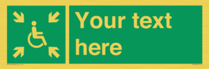 SY7208: Custom sign safe condition evacuation temporary refuge