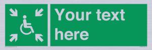 SY7208: Custom sign safe condition evacuation temporary refuge