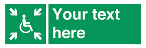 SY7208: Custom sign safe condition evacuation temporary refuge