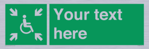 SY7208: Custom sign safe condition evacuation temporary refuge