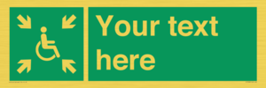 SY7208: Custom sign safe condition evacuation temporary refuge