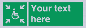 SY7208: Custom sign safe condition evacuation temporary refuge