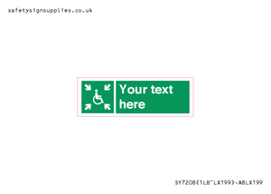 SY7208: Custom sign safe condition evacuation temporary refuge