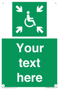 SY7208: Custom sign safe condition evacuation temporary refuge