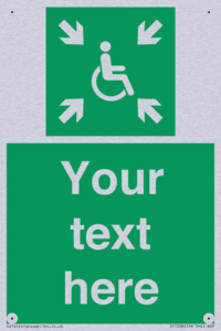 SY7208: Custom sign safe condition evacuation temporary refuge