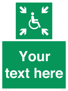 SY7208: Custom sign safe condition evacuation temporary refuge