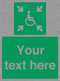 SY7208: Custom sign safe condition evacuation temporary refuge
