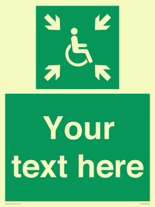 SY7208: Custom sign safe condition evacuation temporary refuge