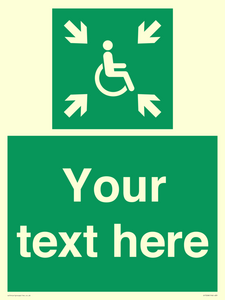 SY7208: Custom sign safe condition evacuation temporary refuge