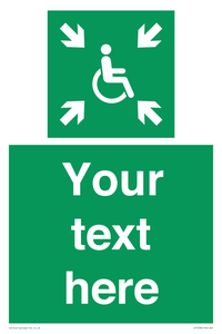 SY7208: Custom sign safe condition evacuation temporary refuge