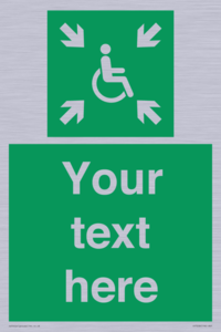 SY7208: Custom sign safe condition evacuation temporary refuge