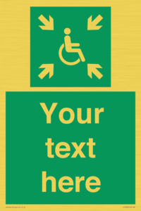 SY7208: Custom sign safe condition evacuation temporary refuge