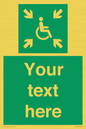 SY7208: Custom sign safe condition evacuation temporary refuge