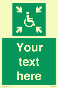 SY7208: Custom sign safe condition evacuation temporary refuge