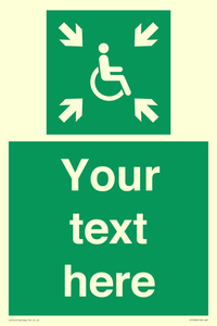 SY7208: Custom sign safe condition evacuation temporary refuge