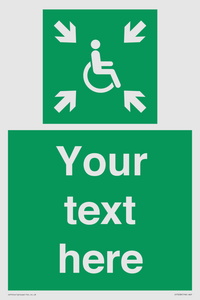 SY7208: Custom sign safe condition evacuation temporary refuge