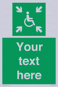 SY7208: Custom sign safe condition evacuation temporary refuge