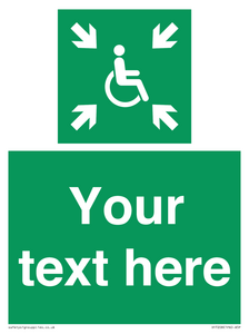 SY7208: Custom sign safe condition evacuation temporary refuge