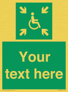 SY7208: Custom sign safe condition evacuation temporary refuge