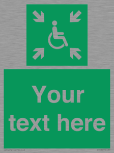 SY7208: Custom sign safe condition evacuation temporary refuge