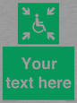 SY7208: Custom sign safe condition evacuation temporary refuge