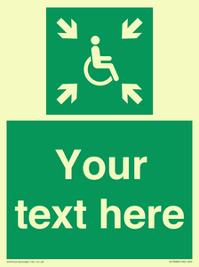 SY7208: Custom sign safe condition evacuation temporary refuge