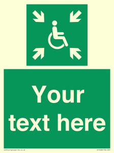 SY7208: Custom sign safe condition evacuation temporary refuge