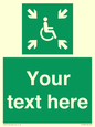 SY7208: Custom sign safe condition evacuation temporary refuge