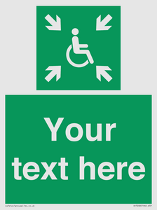 SY7208: Custom sign safe condition evacuation temporary refuge