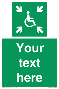 SY7208: Custom sign safe condition evacuation temporary refuge