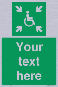 SY7208: Custom sign safe condition evacuation temporary refuge