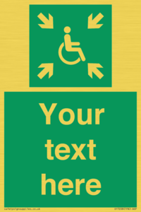 SY7208: Custom sign safe condition evacuation temporary refuge