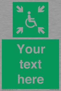 SY7208: Custom sign safe condition evacuation temporary refuge