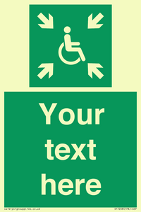 SY7208: Custom sign safe condition evacuation temporary refuge