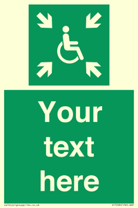 SY7208: Custom sign safe condition evacuation temporary refuge