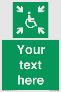 SY7208: Custom sign safe condition evacuation temporary refuge