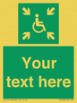 SY7208: Custom sign safe condition evacuation temporary refuge