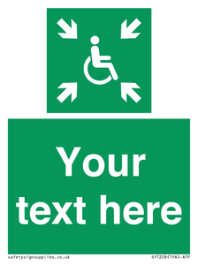 SY7208: Custom sign safe condition evacuation temporary refuge