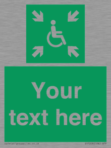 SY7208: Custom sign safe condition evacuation temporary refuge