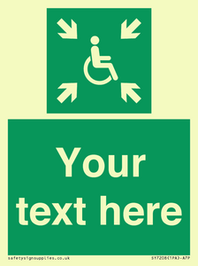 SY7208: Custom sign safe condition evacuation temporary refuge